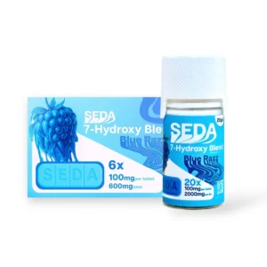 Seda 7-hydroxy Blend Chewable Tablets Blue Raspberry 100mg Per Tablet