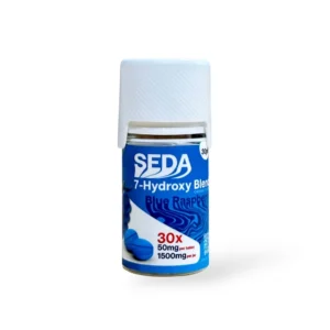 Seda 7-hydroxymitragynine Chewable Tablet Blue Raspberry 50mg Per Tablet