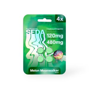 Seda 7-hydroxymitragynine Chewable Tablet Melon Moonwalker 120mg Per Tablet