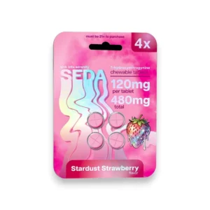 Seda 7-hydroxymitragynine Chewable Tablet Stardust Strawberry 120mg Per Tablet